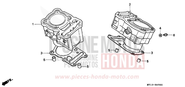 CYLINDER for Africa Twin 750 NOIR (NH1) from 1999